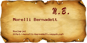 Morelli Bernadett névjegykártya